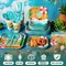 350 Pcs Beach Plates and Napkins Set Beach Party Supplies for 50 Guest (red, yellow, green, blue)